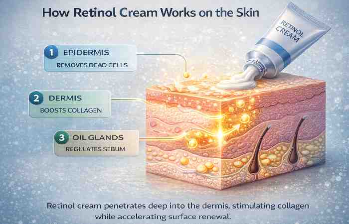 how retinol cream works on the skin