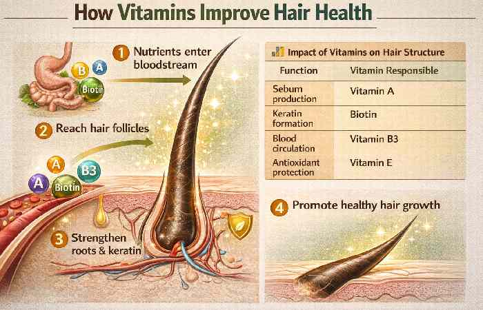 how vitamins improve hair health