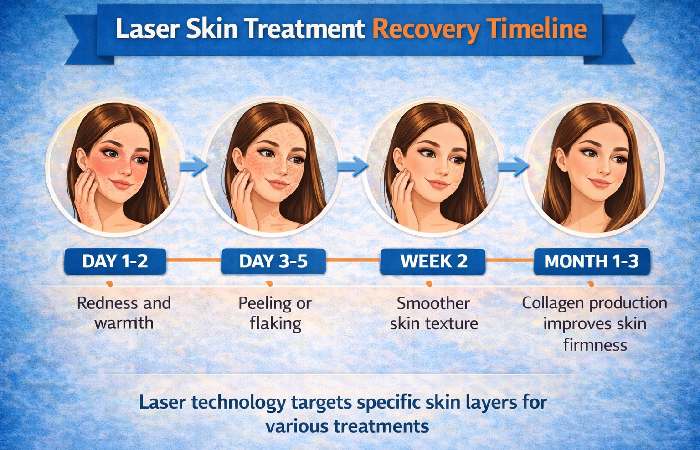 laser skin treatment recovery timeline