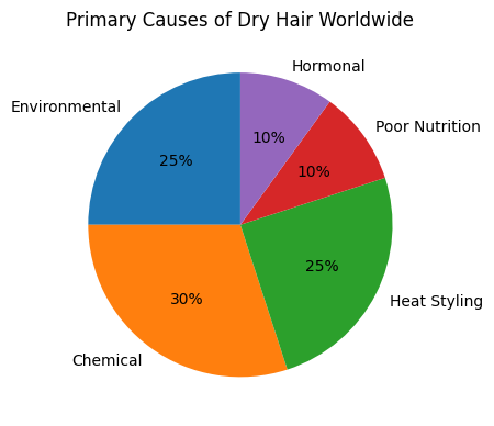 Primary Causes of Dry Hair Worldwide