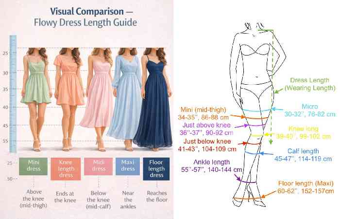 flowy dress length guide