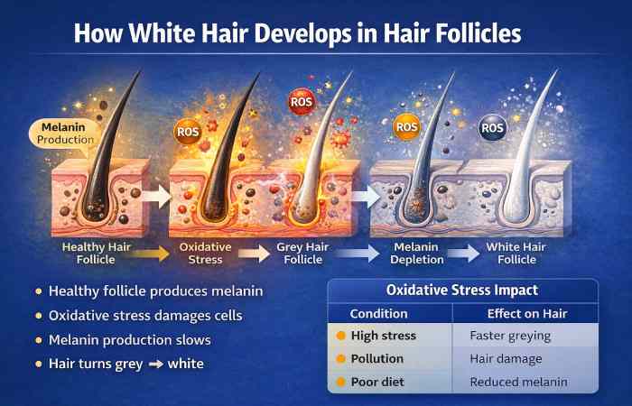 white hair causes