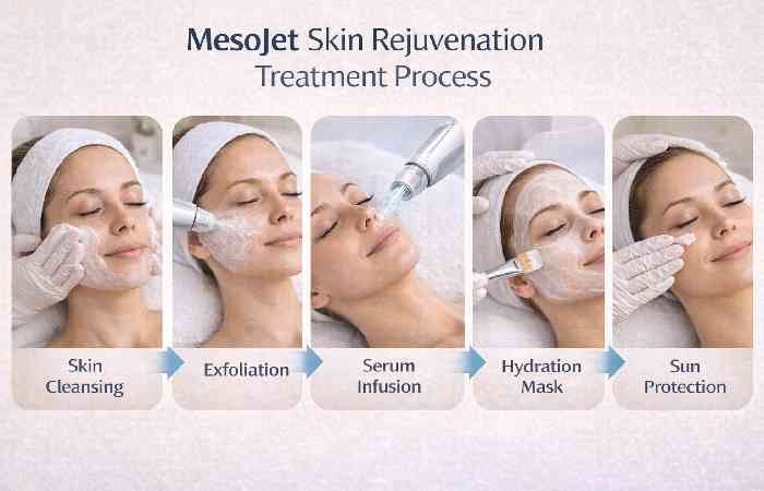 mesoJet skin rejuvenation treatment process