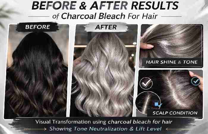 results of charcoal bleach