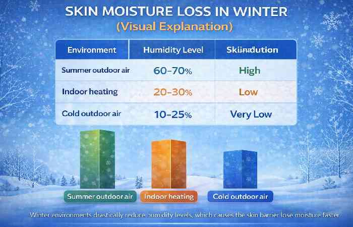 skin moisture loss in winter