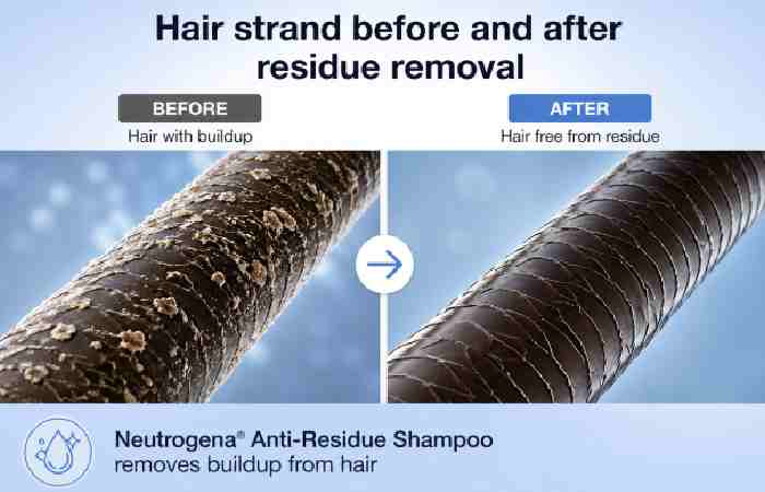 neutrogena anti-residue shampoo removes buildup from hair