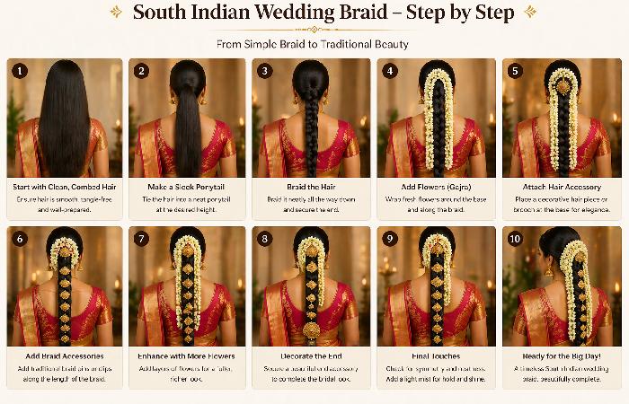 wedding braid steps